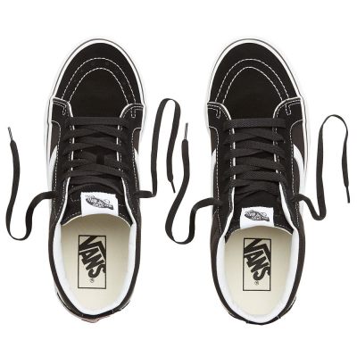 Vans Sk8-Mid Reissue - Kadın Bilekli Ayakkabı (Siyah Beyaz)